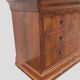 Louois Philippe chest of drawers with double ogees in mahogany and 19th century veneer