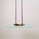 Vintage Italian Glass Disc UFO Pendant Lamp, 1980s