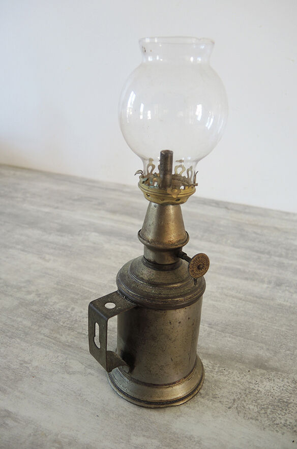 Ancienne lampe type “pigeon” inversable en laiton