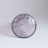 Art deco faceted violet crystal liquor carafe, Bohemia 1930s.