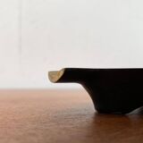 German brass ashtray with cigar cutter, 1950s.