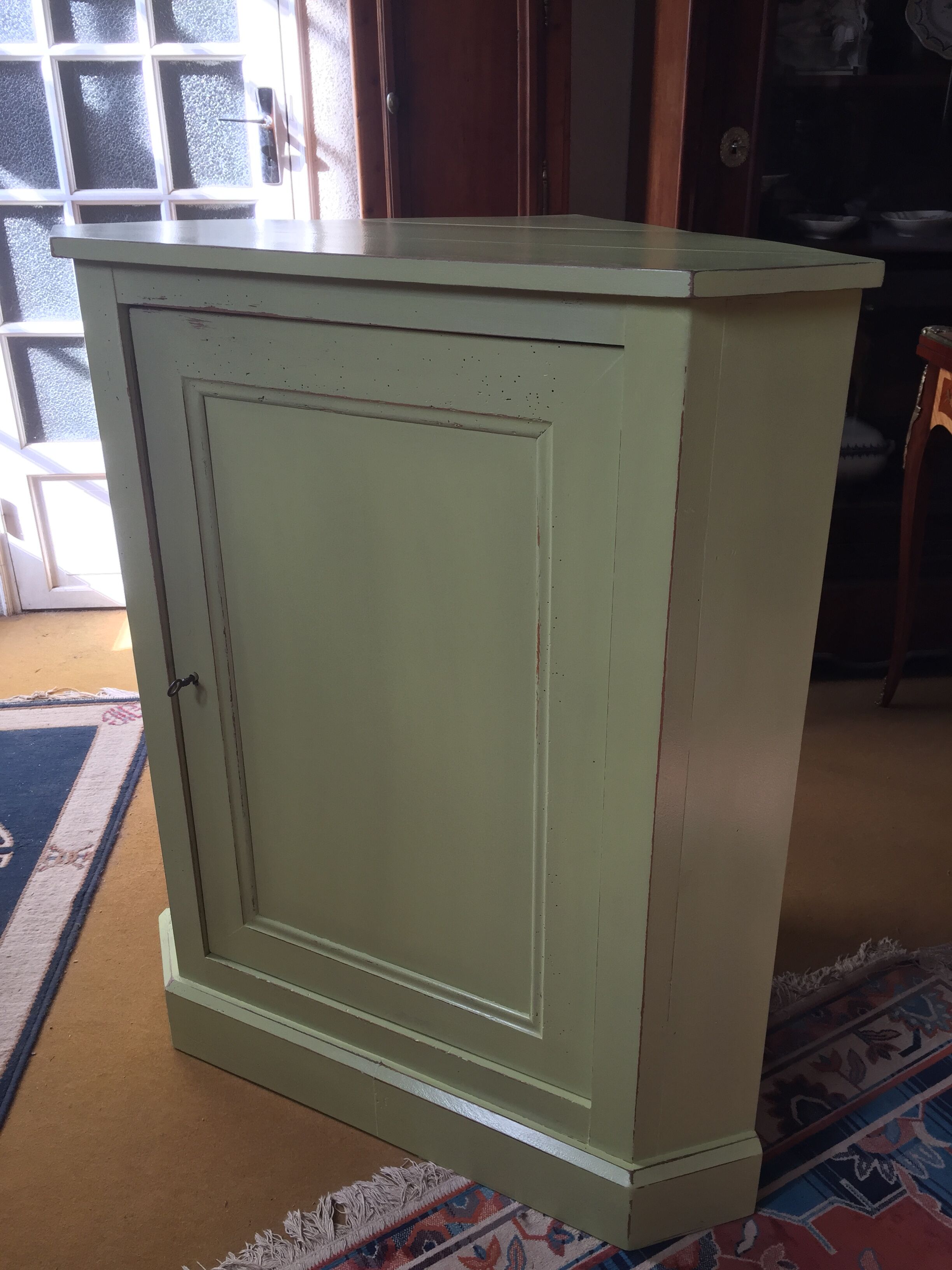 Walnut corner cabinet, 1950
