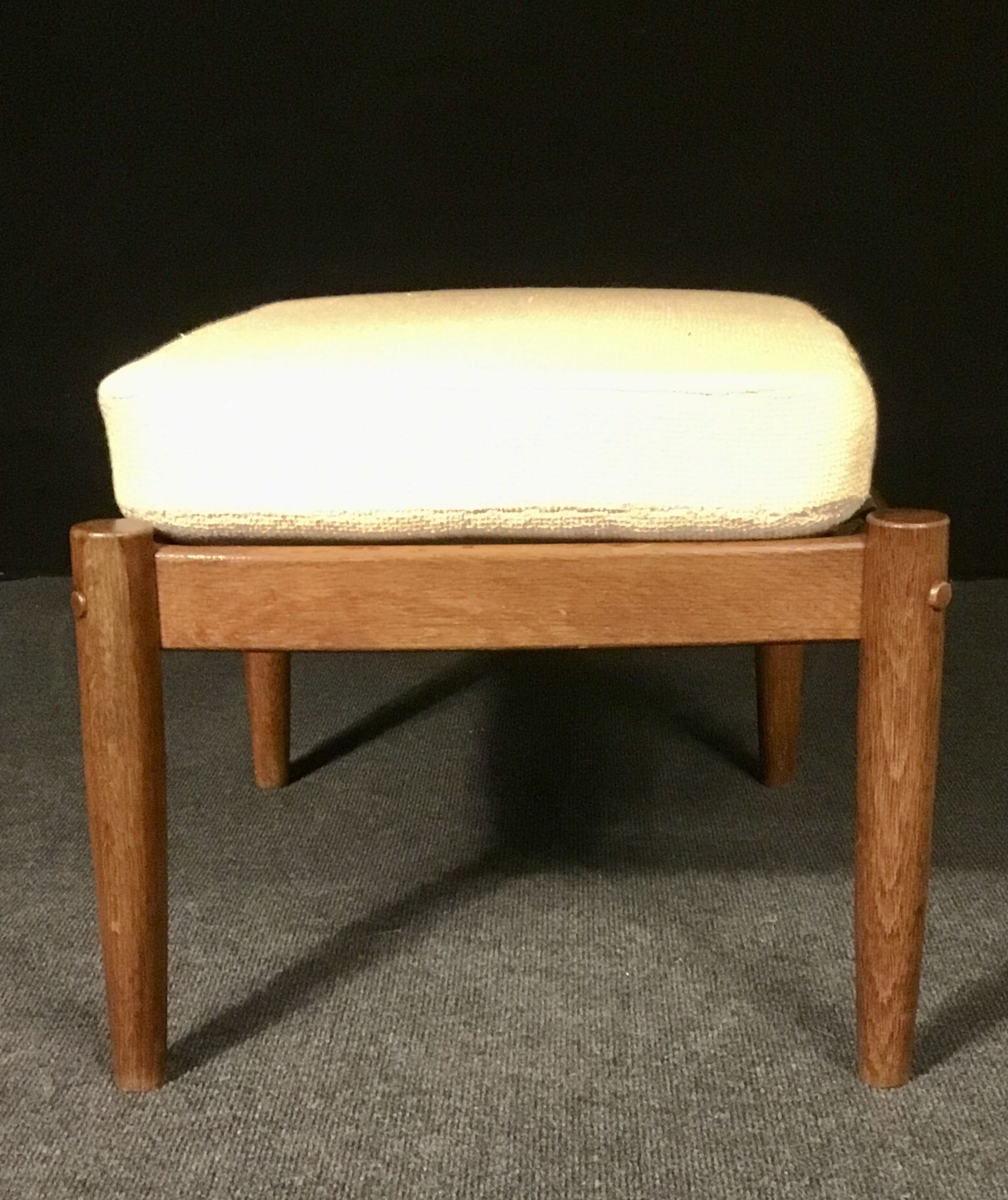 Pair of armchairs and foot rest 20th century