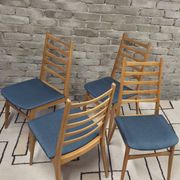 Set of 4 vintage Scandinavian chairs from the 1960s.