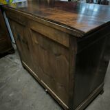Louis Philippe period chest of drawers in solid walnut