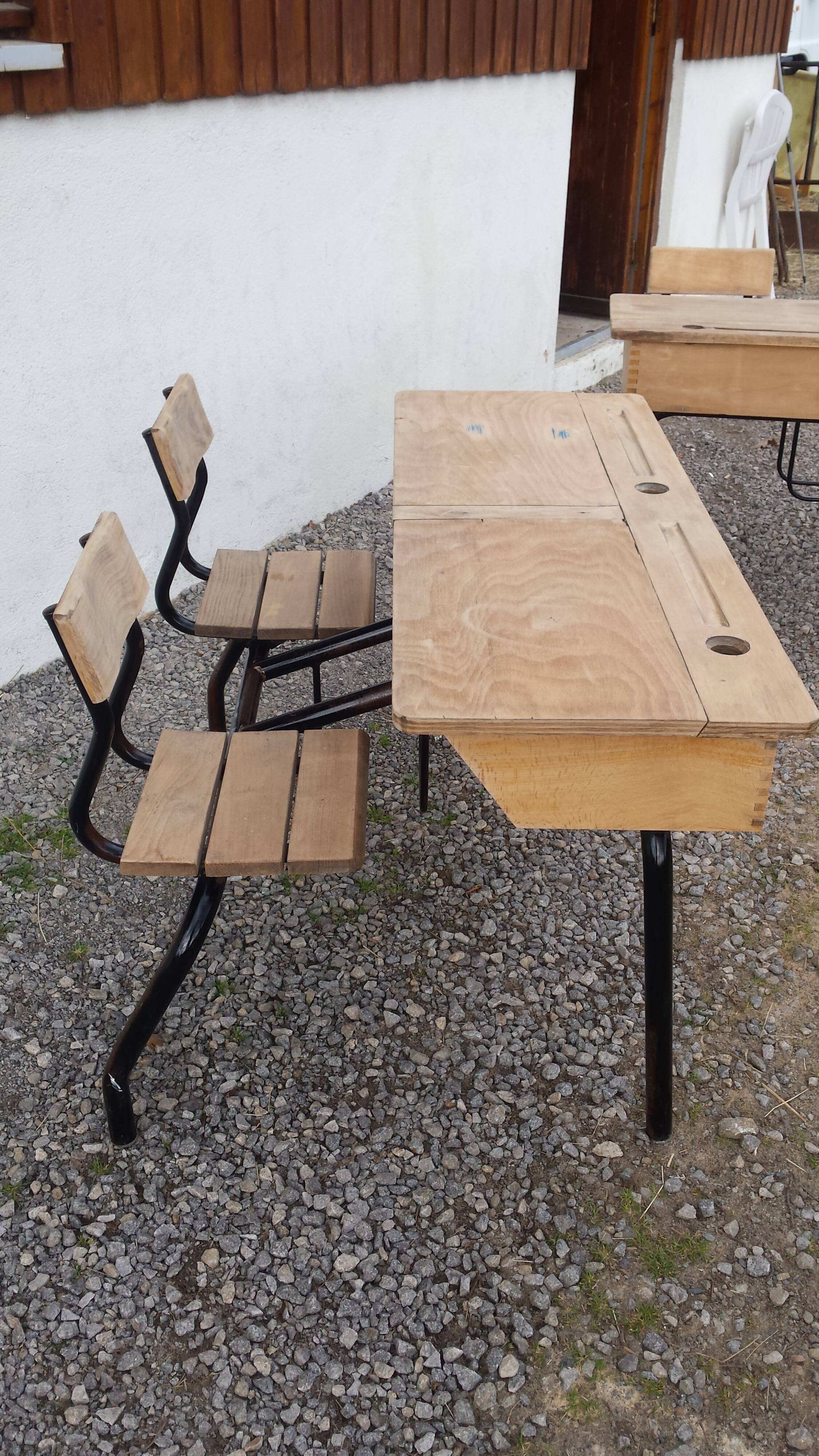 Double schoolboy desk