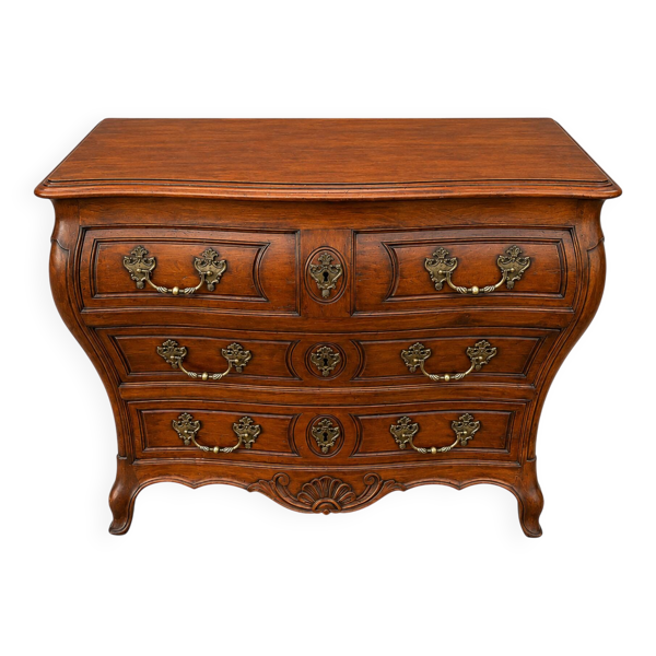 Commode tombeau Bordelaise Louis XV Acajou Massif et Bronze XVIII ème