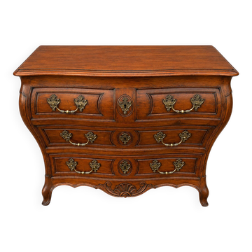 Commode tombeau Bordelaise Louis XV Acajou Massif et Bronze XVIII ème