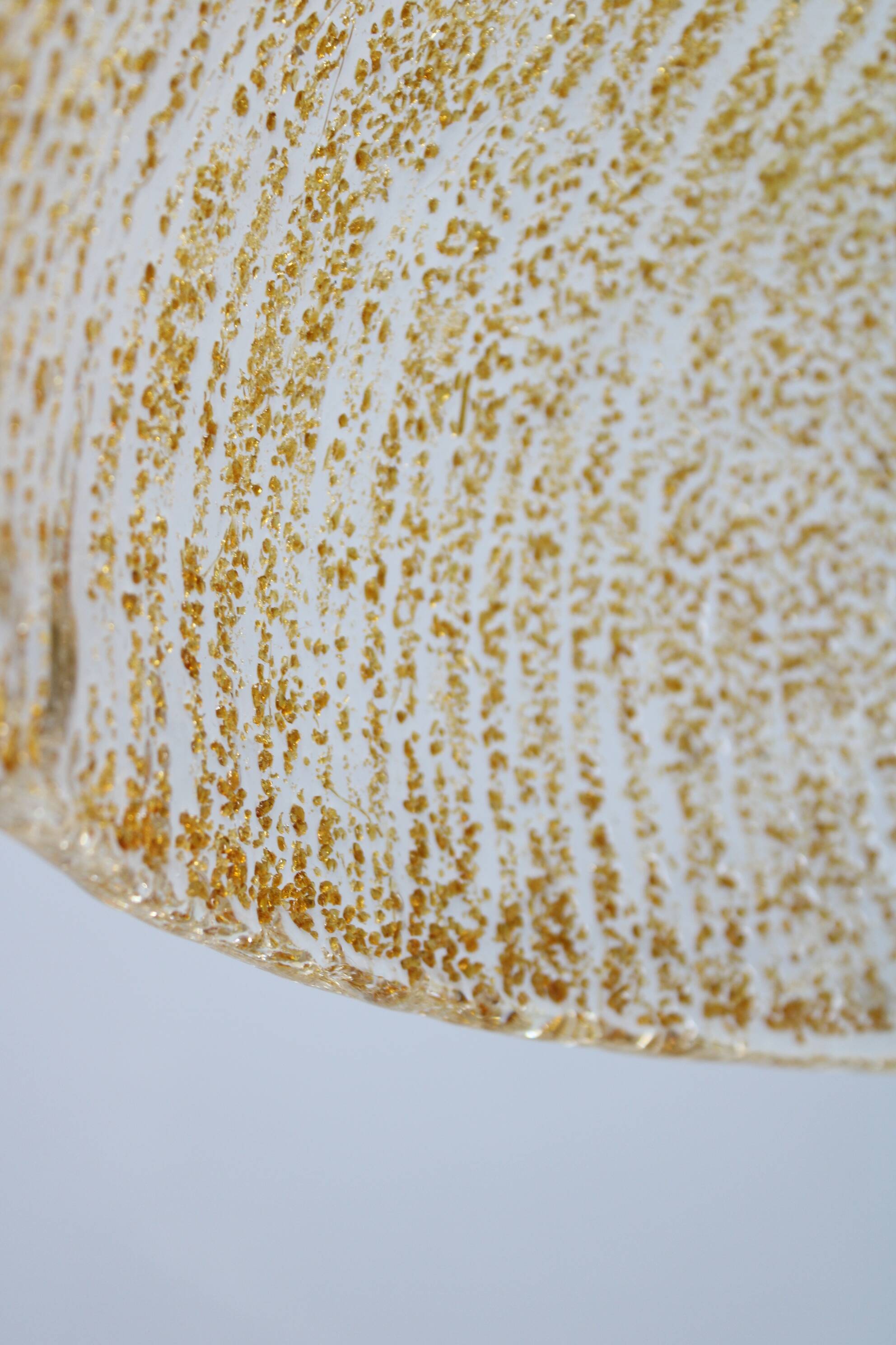 1970s Glass Pendant Light , Italy