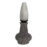 Lampe vintage en céramique et opaline