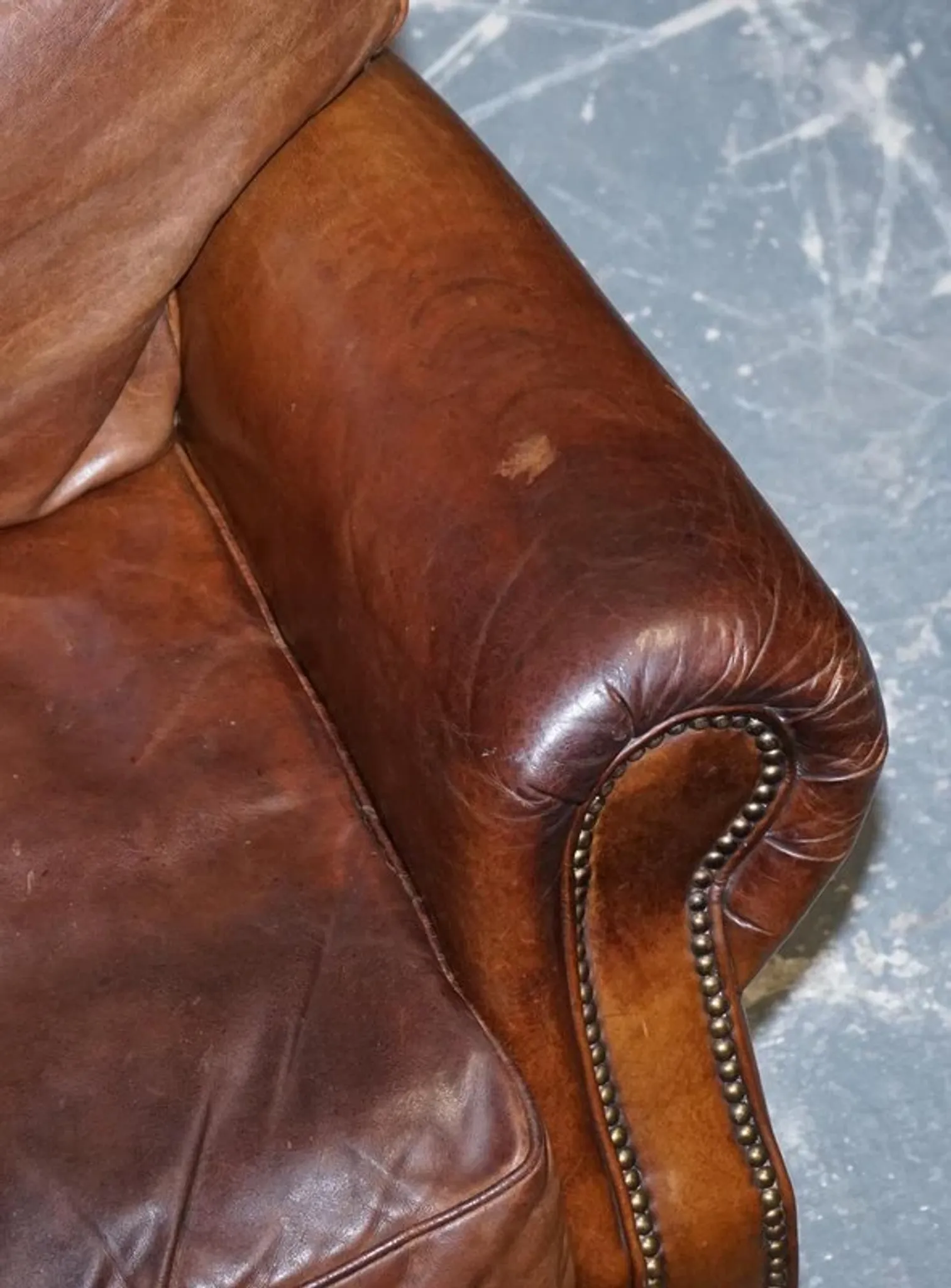 Balmoral 3-Seater Leather Sofa in Heritage Brown by Halo