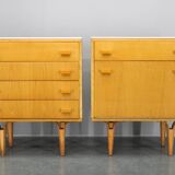 Paire de commodes Frantisek Mezulanik des années 1960, Tchécoslovaquie