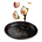 Vallauris iridescent ceramic gratin dish