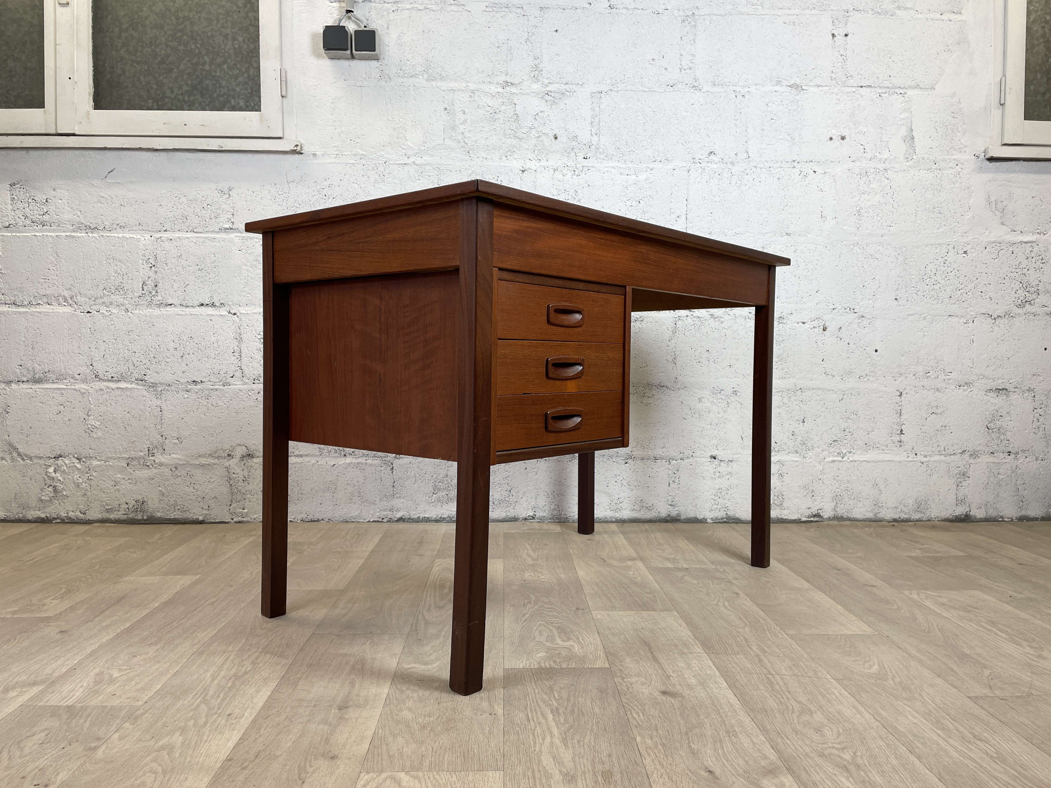 Scandinavian teak desk, 60s
