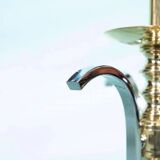 Vintage brass table lamp in Hollywood Regency style from the 50s/60s.