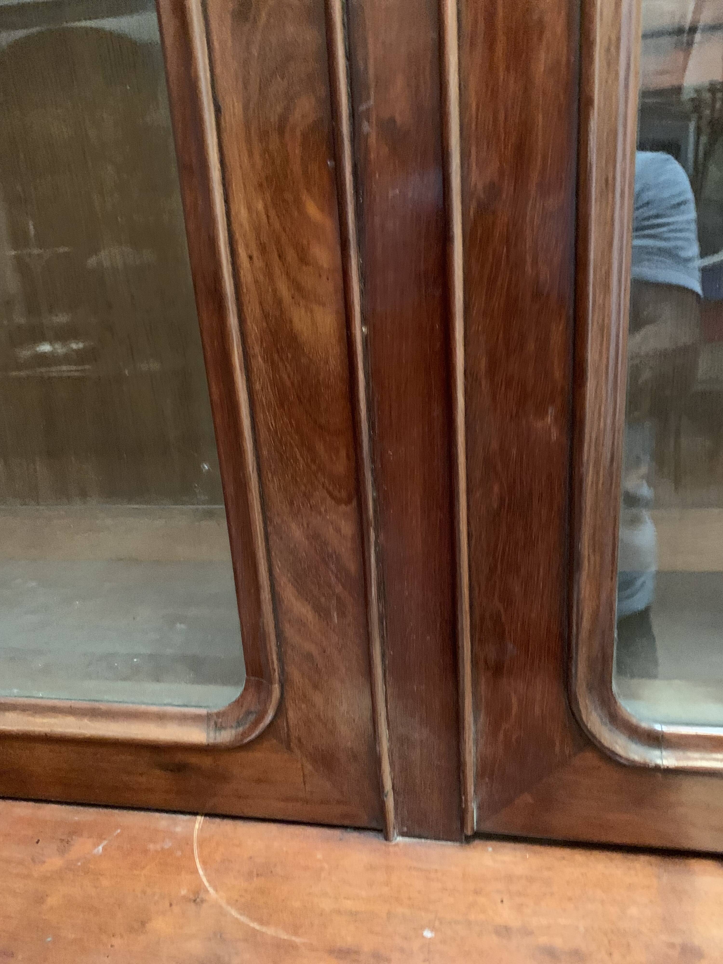 Window furniture in two bodies Napoleon III Mahogany and veneer XIX century
