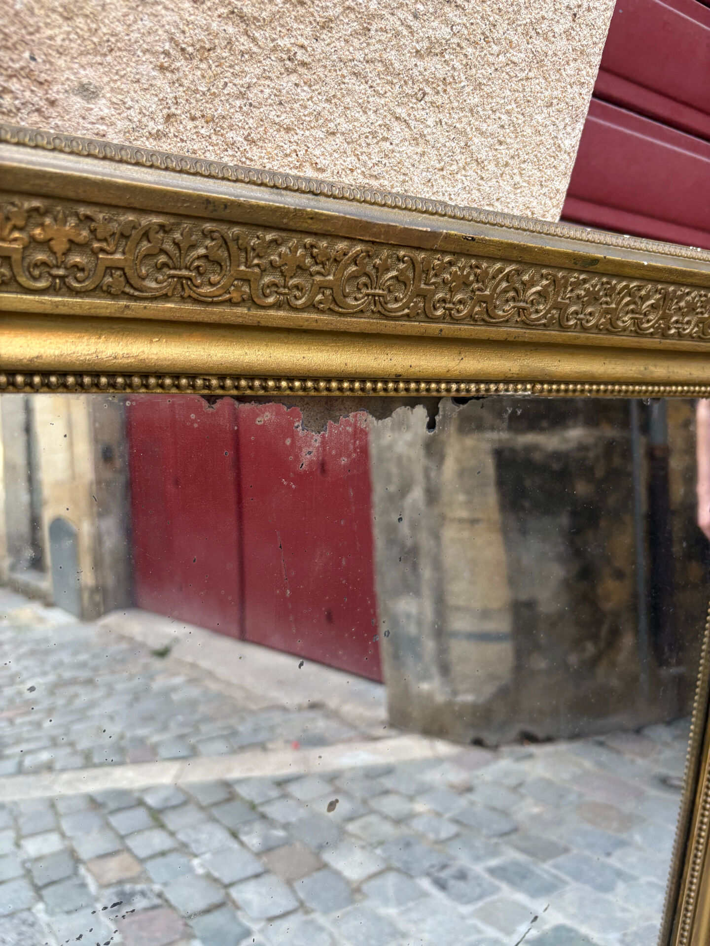 Antique gilded mirror