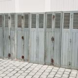 6 old double oak louvers