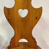 Mountain chalet style pine chair