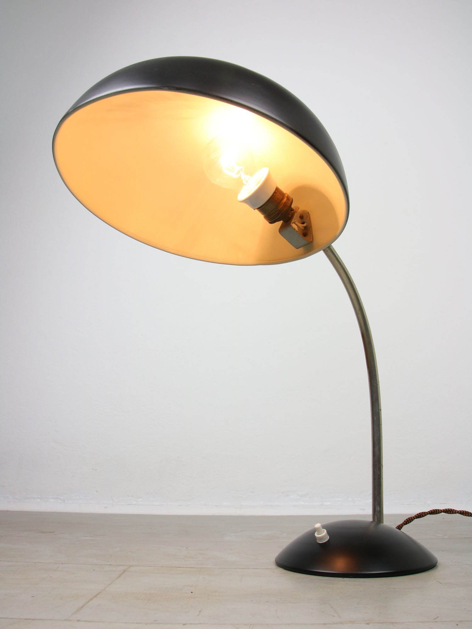 Black Bauhaus Table Lamp, 1930s