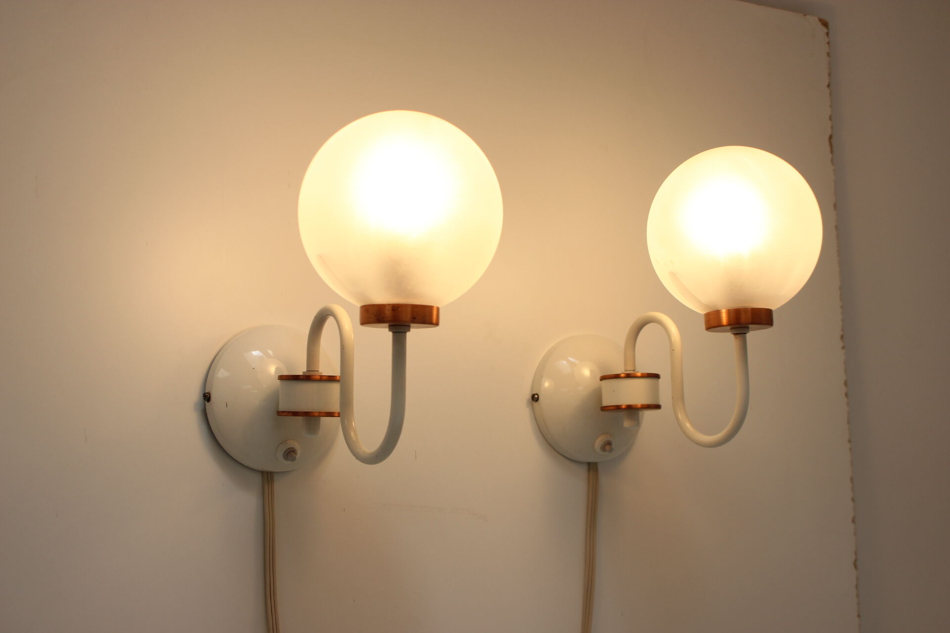 Mid-Century Set of Wall Lamps by Drukov, 1970’s