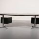 Bureau d'angle exécutif 'T96' d'Osvaldo Borsani pour Tecno en bois laqué noir