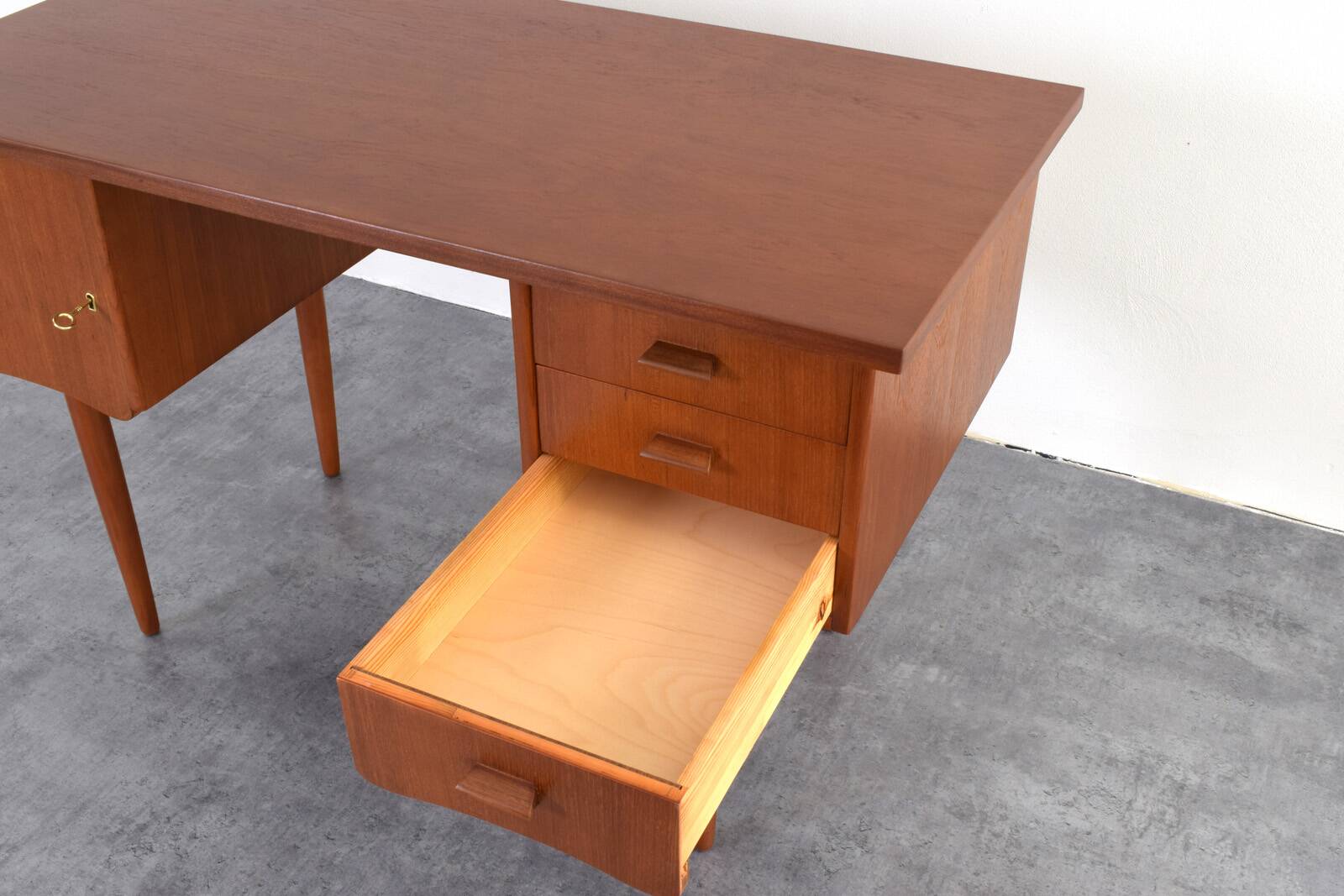 Mid-Century Danish Teak Desk, 1960s.