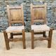 Paire de chaises bois et paille