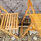 Set of 4 vintage mismatched folding chairs