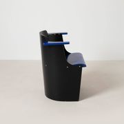 Bauhaus D61 Black and Blue Chair by El Lissitzky for Tecta, 1970s