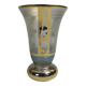 Glass vase with gold decorations, Belgium, 1930s