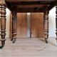 Louis Philippe period 6-legged extending table in solid walnut