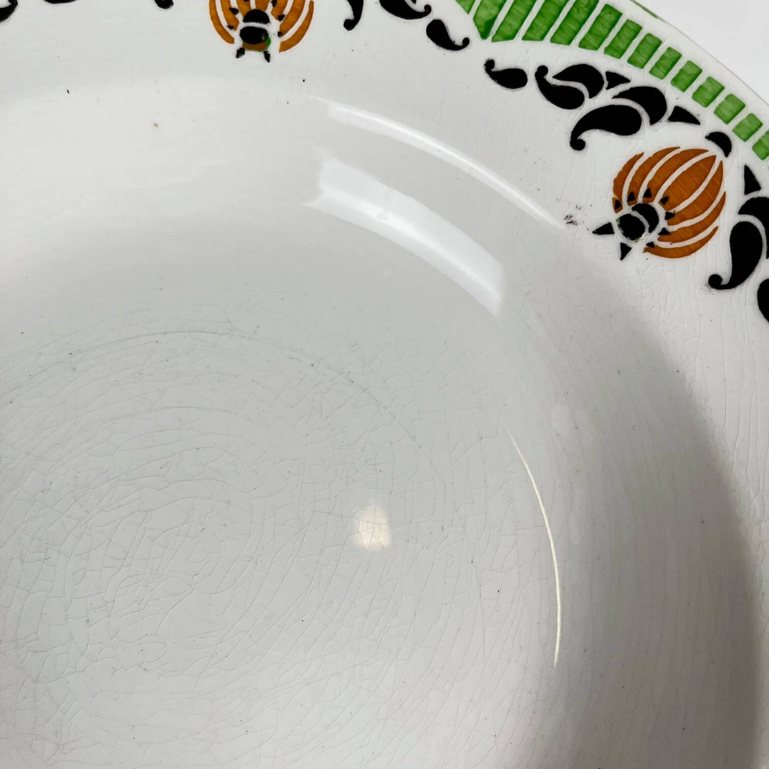 Set of 5 Sarreguemines "Maroussia" soup plates, early 20th century