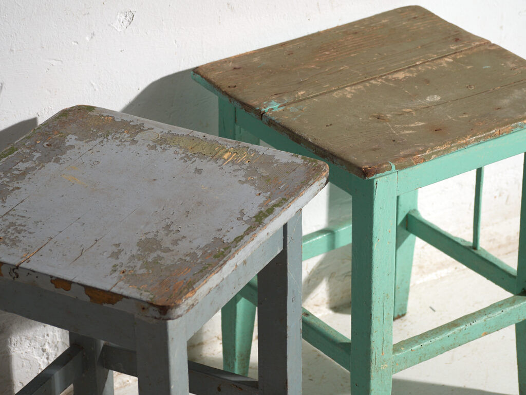 Antique pine bedside tables – Central Europe, circa 1940 #1