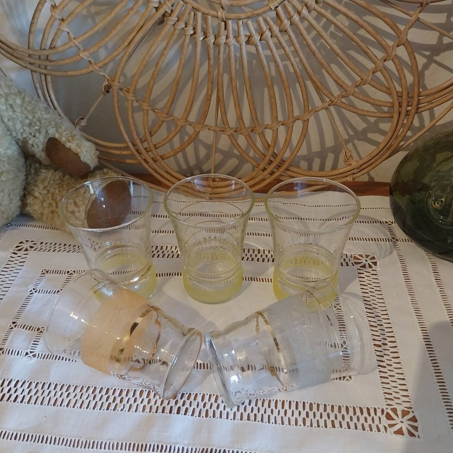 Vintage Granitas Water Glasses