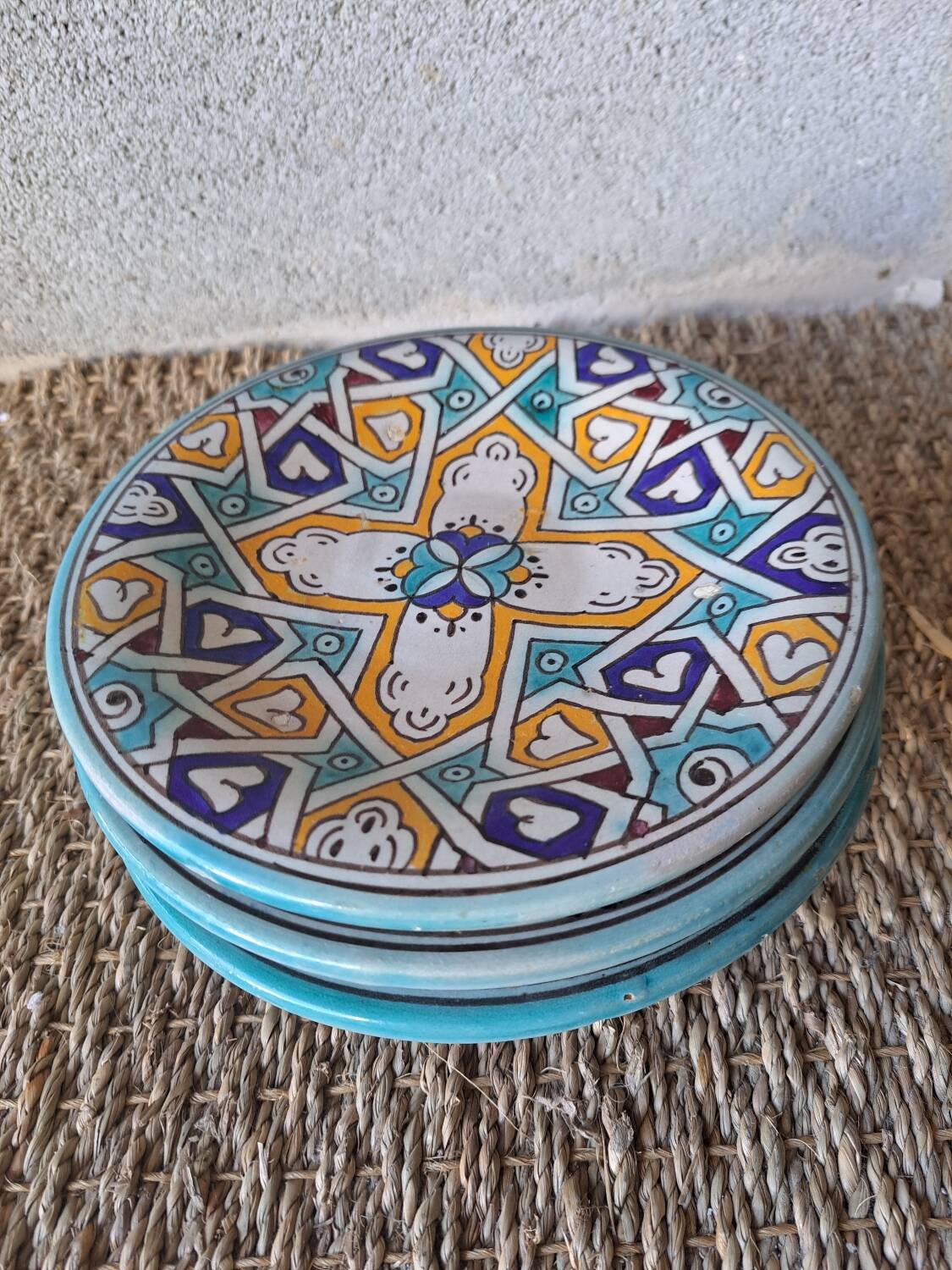 3 vintage oriental plates