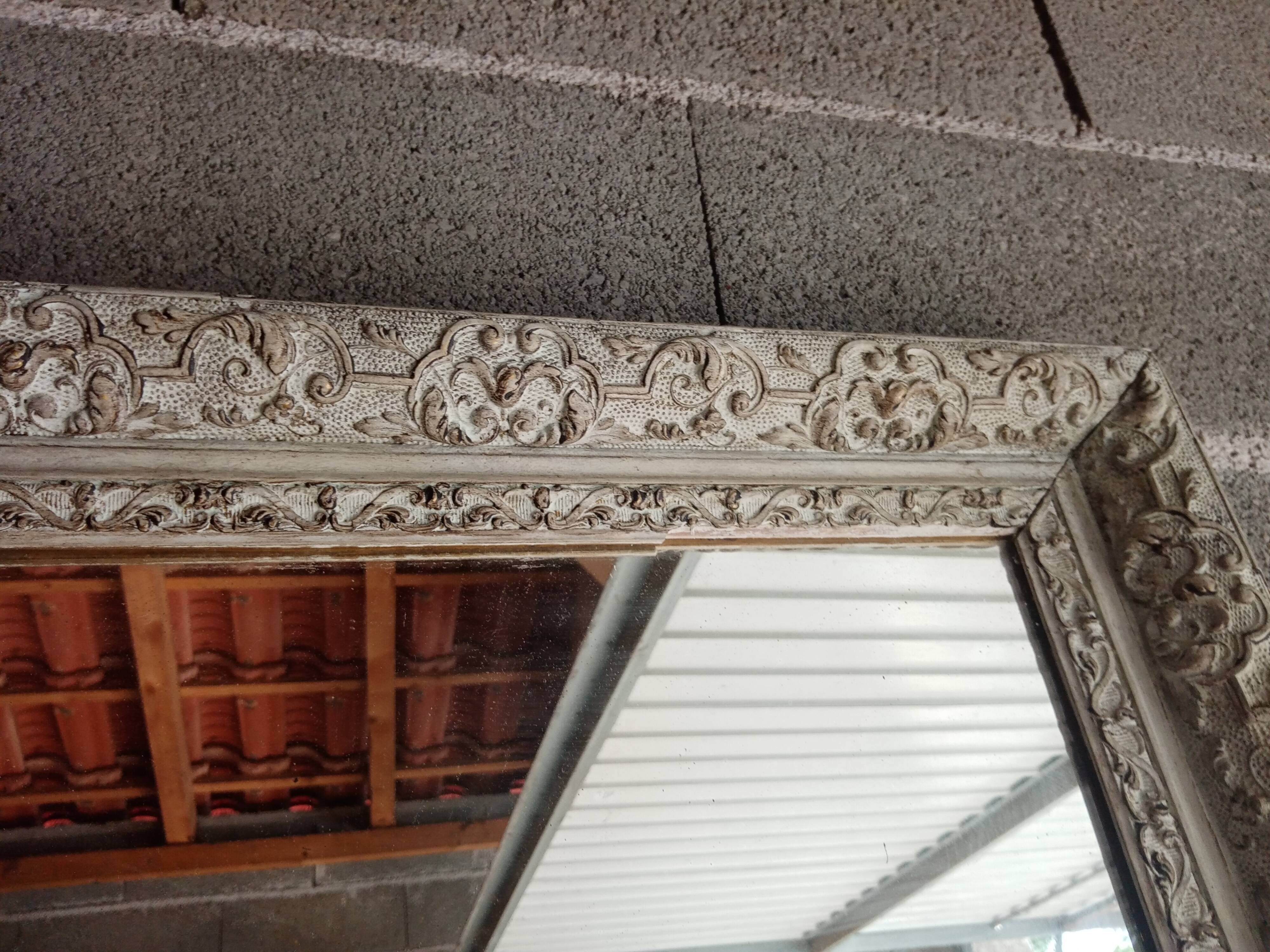 Old patinated mirror 86 X 62 cm