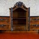 Bureau secrétaire en noyer et placage Louis Philippe antique, 1860