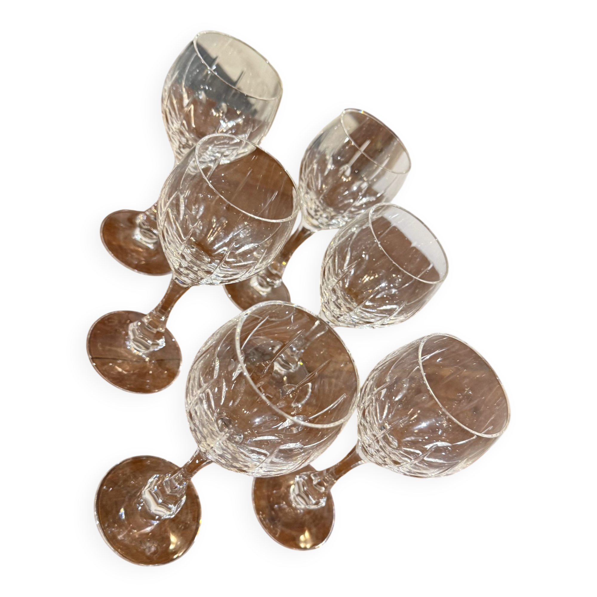6 crystal wine glasses from Lorraine