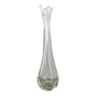 Vase / soliflore en verre épais