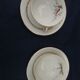2 old porcelain cups Bavaria c f G bird and butterfly pattern