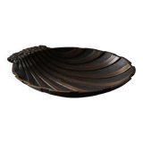 Danish Art Deco decorative shell bowl in bronze, 1930s–1940s.