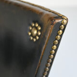 Otto Schulz leather club chair, for Boet. Sweden, C.1940