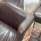 Set of 5 industrial-style stools in metal and leather, modern design