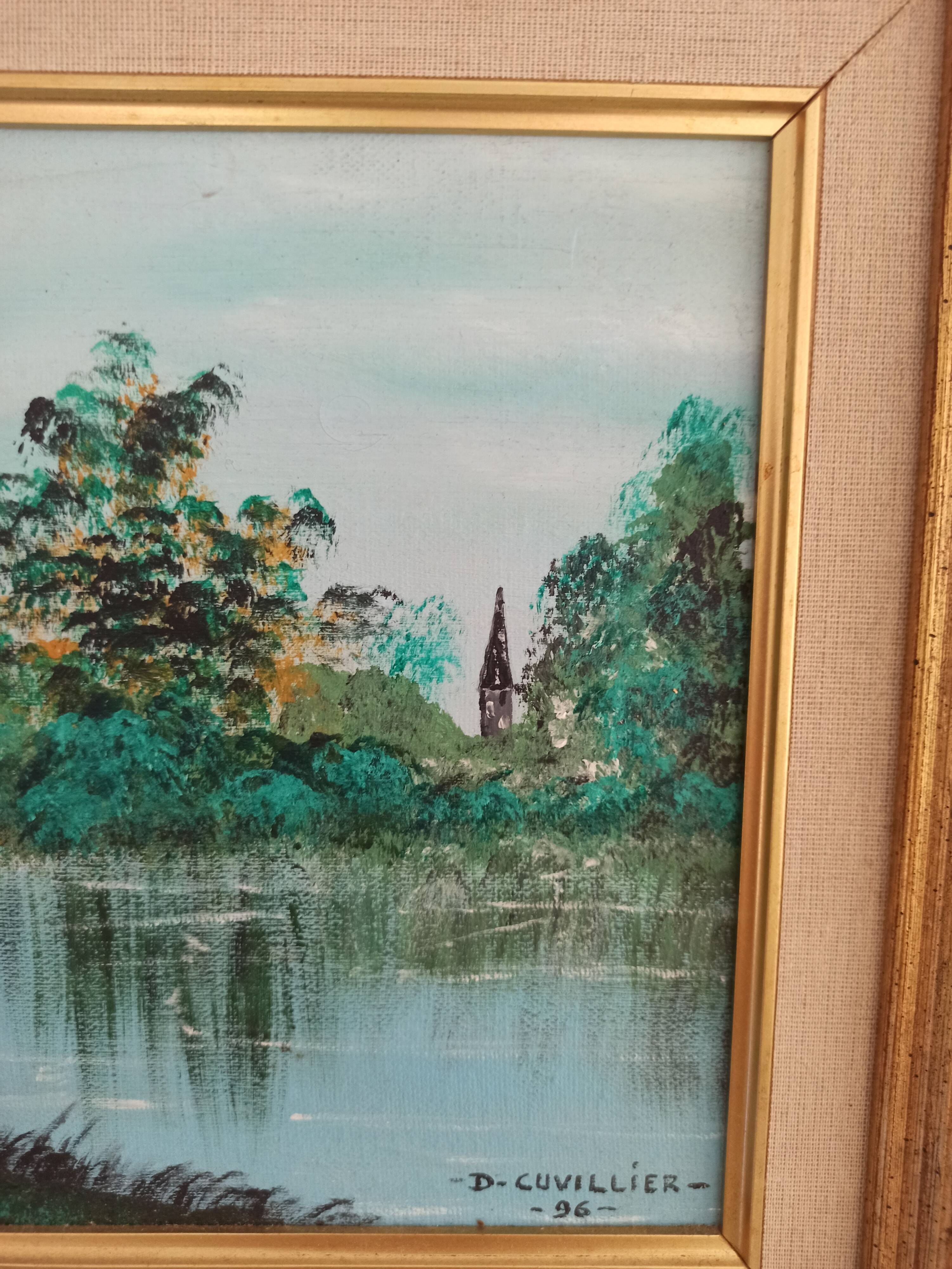 Oil painting with a beautiful quality frame.