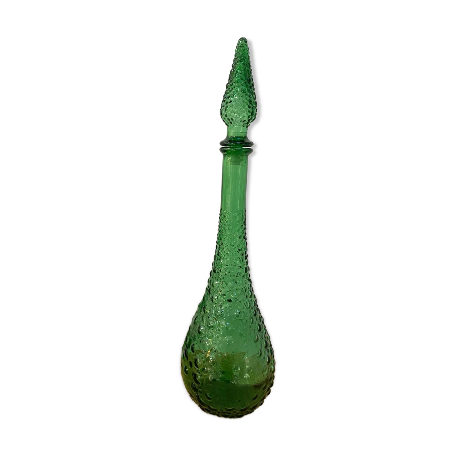 Green bubble carafe Empoli from the 1960s