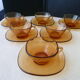 Set de 6 tasses à café vintage en verre trempé Véréco Années 70