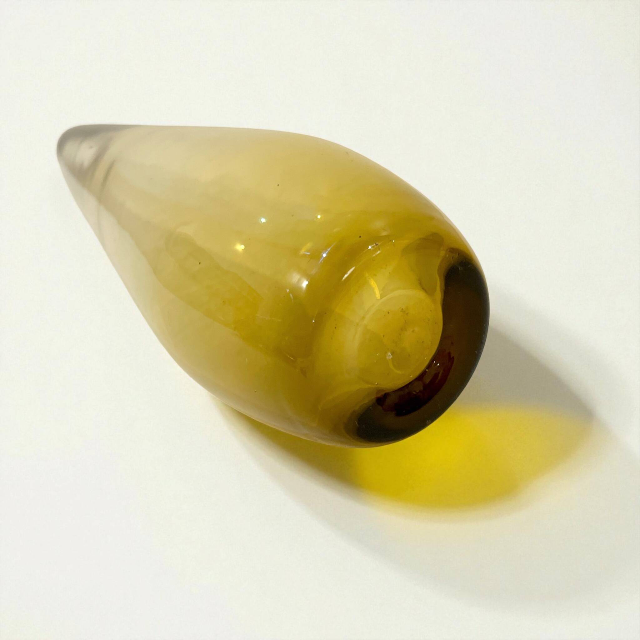 Scandinavian smoked yellow blown glass vase by Lotta Pettersson