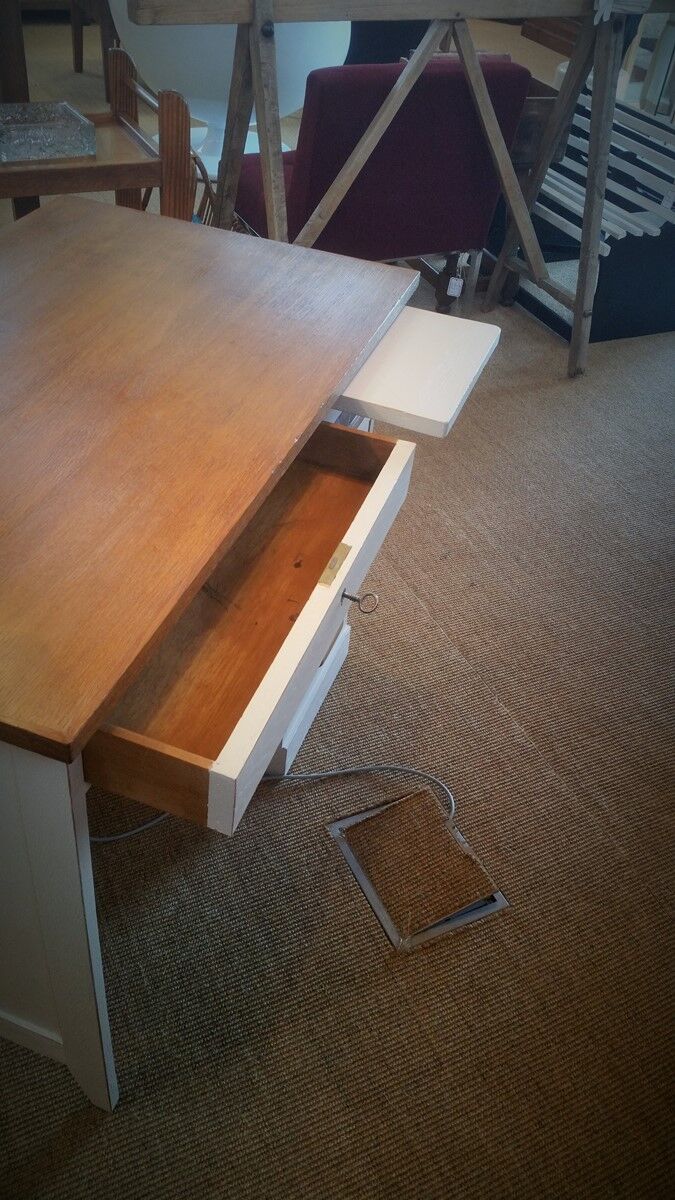 Bureau vintage années 50 peint