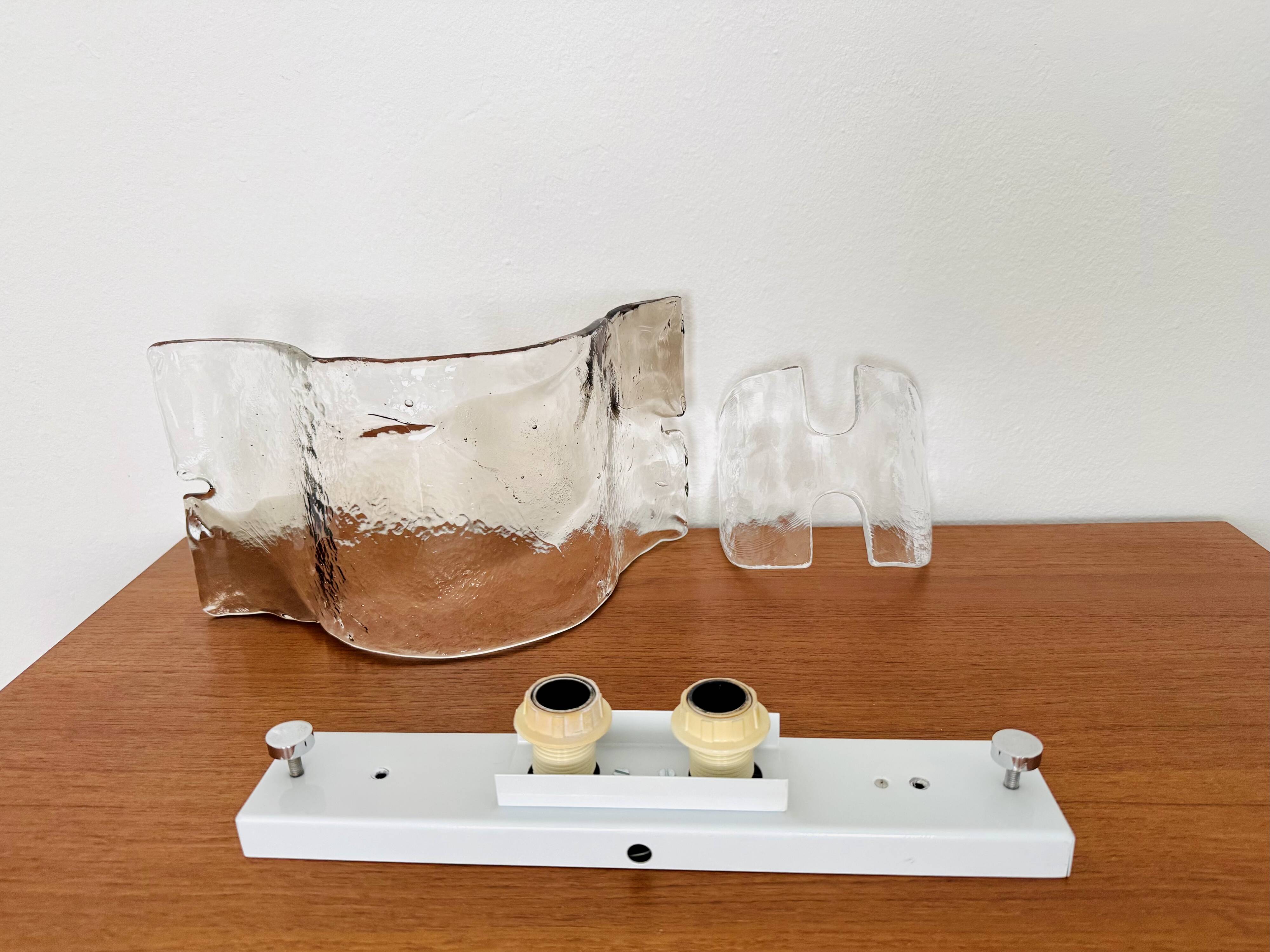 Set of 2 Murano Glass Wall or Ceiling Lamps by Carlo Nason for Mazzega